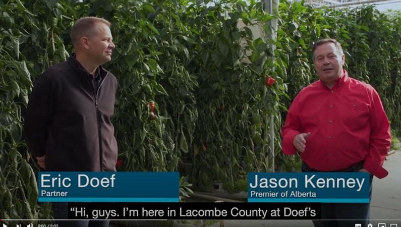 Bezoek premier bij uitbreiding Doef’s Greenhouses, Canada